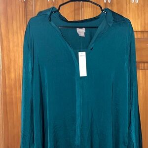 Chico’s Green Button Down - Brand New with Tags